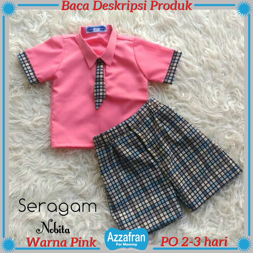 Baju Anak Unik Azzafran seragam Nobita | Azzafran for Mommy | Setelan Anak Perempuan | Setelan Anak 