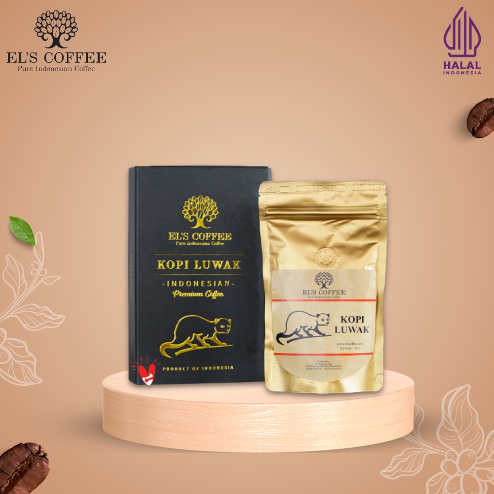 

Kopi EL'S COFFEE Luwak Asli Kopi 100Gr Exclusive Dengan Box Signature Coffee Beans M-1824