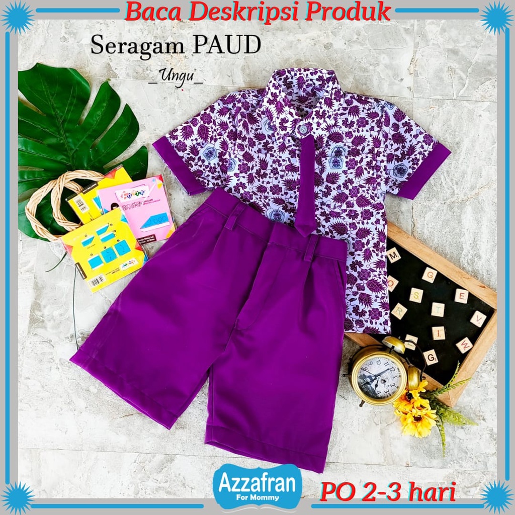 Seragam PAUD | Azzafran for Mommy | Setelan Anak Perempuan | Seragam Sekolah Anak Laki Laki | Baju U