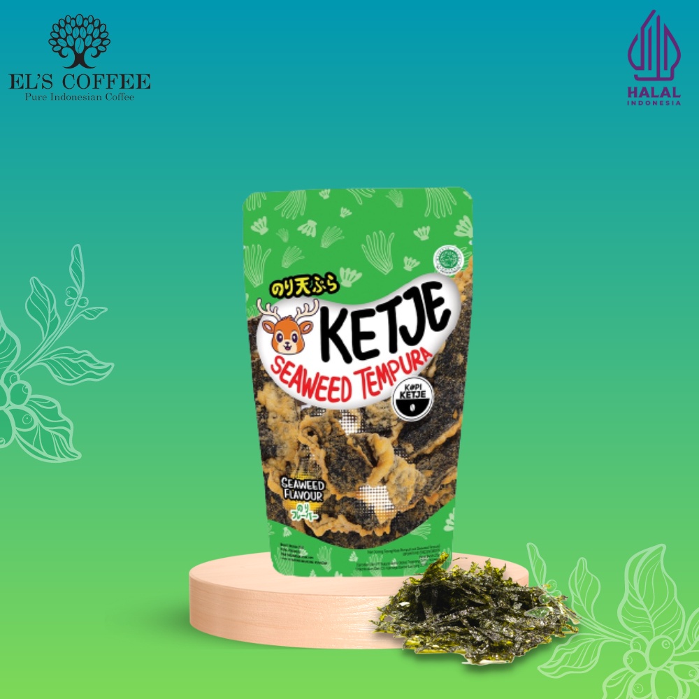 

Kopi EL'S COFFEE Ketje Seaweed Tempura Rumput Laut 25Gr Rumput Laut Original Flavor Snack M-1103