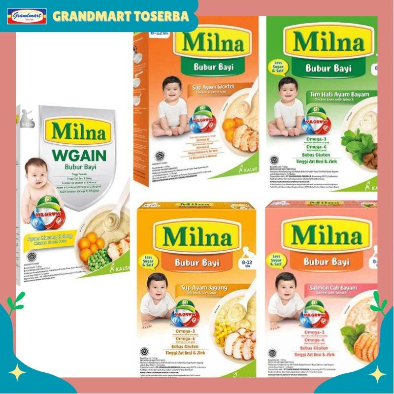 

Milna Bubur Bayi Sup Ayam Wortel tim hati jagung salmon wgain kacang polong