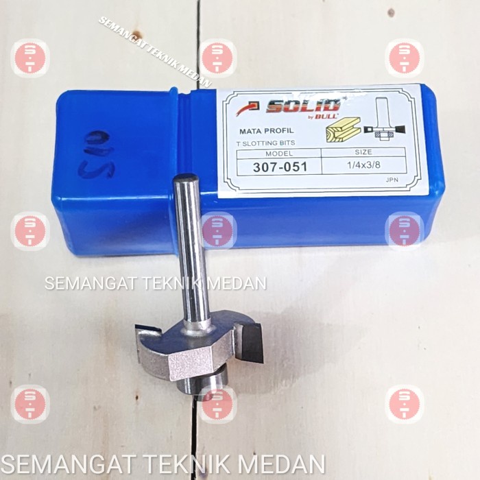 Terbaik 307-051 MATA PROFIL TRIMMER ROUTER SLOTTING SLOTING T TYPE 10mm SOLID GHV329