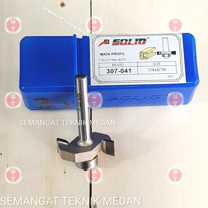 Terbaik 307-041 MATA PROFIL TRIMMER ROUTER SLOTTING SLOTING T TYPE 8mm SOLID GHV329