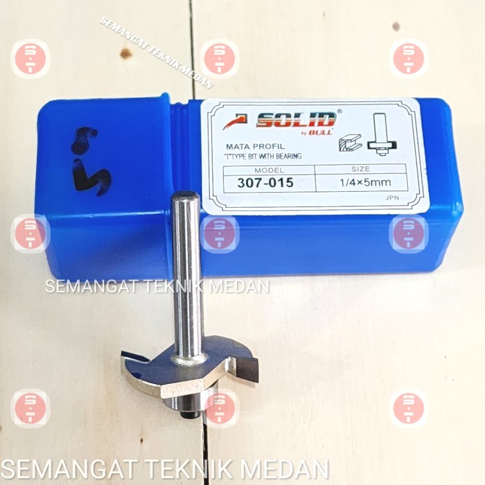 Terbaik 307-015 MATA PROFIL TRIMMER ROUTER SLOTTING SLOTING T TYPE 5mm SOLID GHV329