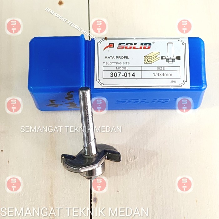 Terbaik 307-014 MATA PROFIL TRIMMER ROUTER SLOTTING SLOTING T TYPE 4mm SOLID GHV329