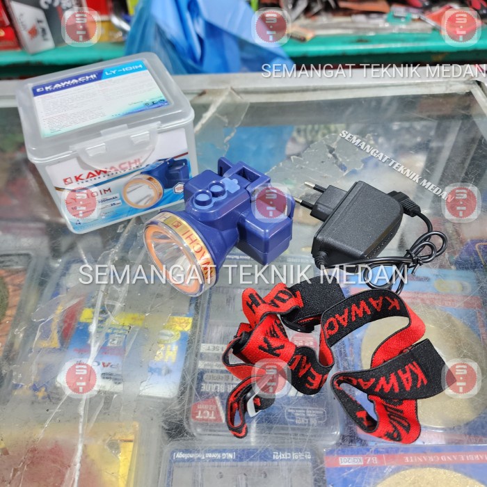 Terbaik LY-101M SENTER KEPALA RECHARGEABLE MINI HEADLAMP CAS 1 LED 10W KAWACHI GHV329