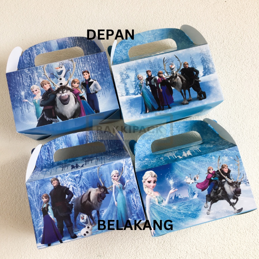 

6PCS gable box paper bag tas kertas goodie bag snack ultah anak frozen