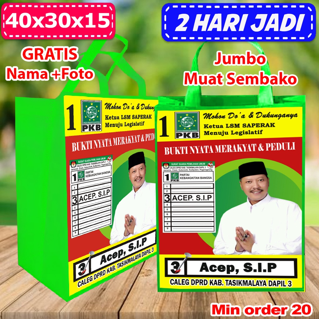 

Tas Sembako Souvenir Kampanye Caleg Ukuran JUMBO