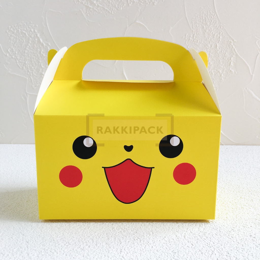 

gable box tas kertas snack ultah hampers paper bag pikachu