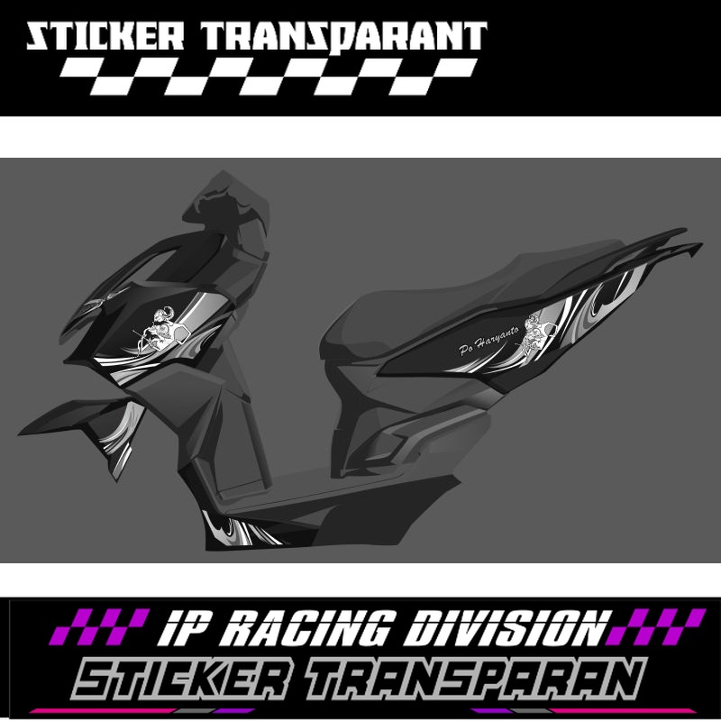 STRIPING TRANSPARAN VARIO 160 MOTIF CUSTOM PO HARYANTO