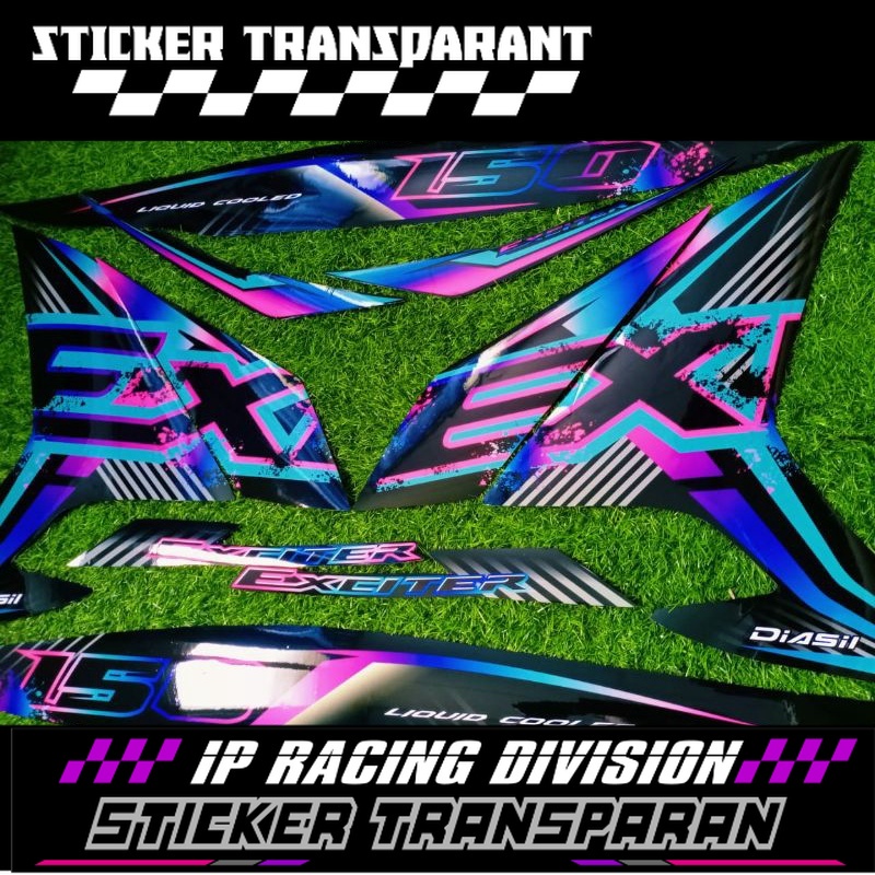 Striping Jupiter MX king 150 Custom Y15ZR Glossy Hitam