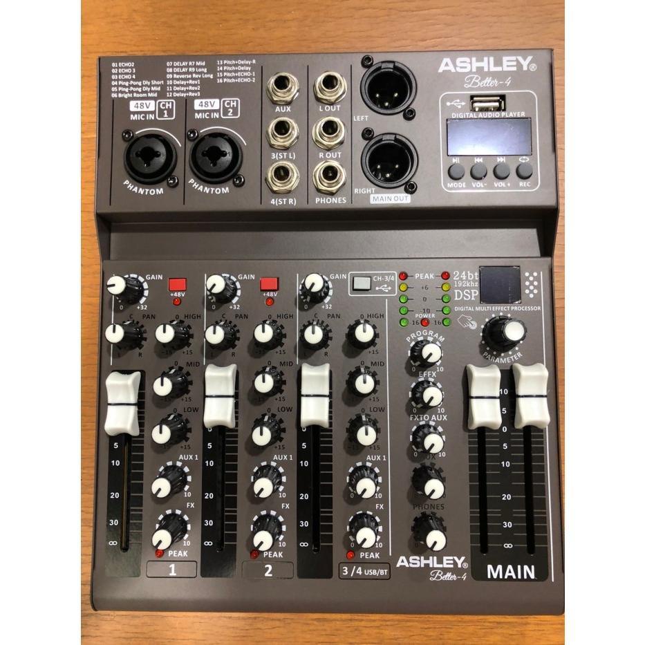 DISKON TERKINI   MIXER AUDIO ASHLEY BETTER 4 4CHANNEL USB-BLUETOOTH