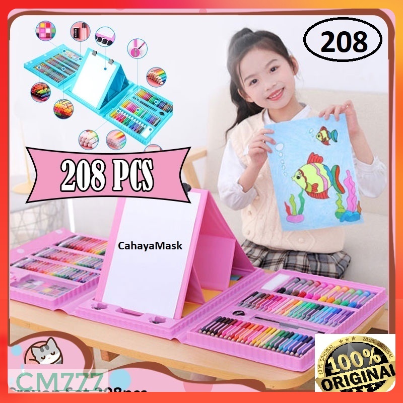 

Crayon Set 208 pcs/Pensil Warna/Alat Menggambar
