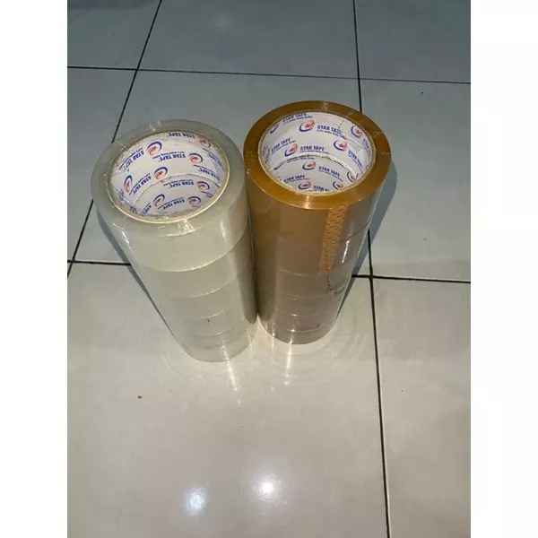 

LAKBAN BENING DAN COKLAT BESAR 90/100 YARD / SELOTIP 2INCH 45MM DAYA REKAT KUAT