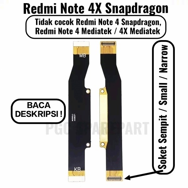 Flexibel Konektor Board ke Cas Xiaomi Redmi Note 4X Snapdragon Small