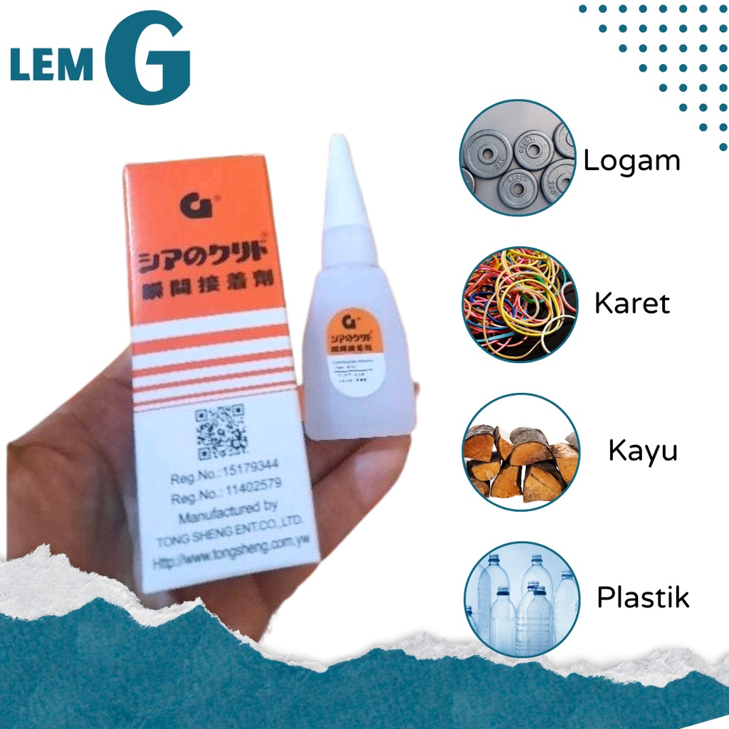 

Lem G Lem Mini Serbaguna Lem Besi Plastik Porcelain Karet Logam Kulit Keramik Daya Rekat Kuat Hemat Murah Super Glue Metal Wood Lem Taiwan Korea