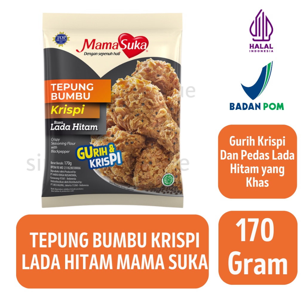 

Tepung Bumbu Krispi Lada Hitam Mamasuka [170 Gram]