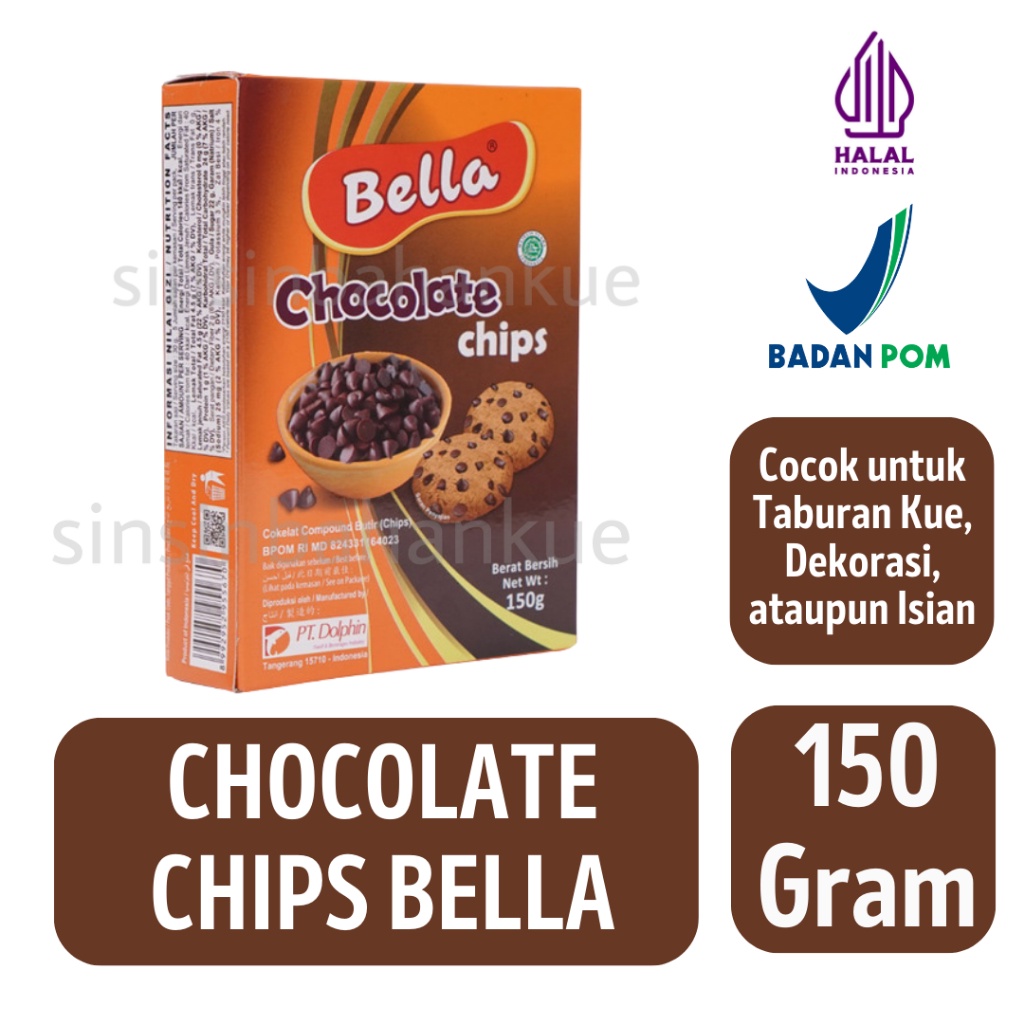 

bella chocolate chips 150g