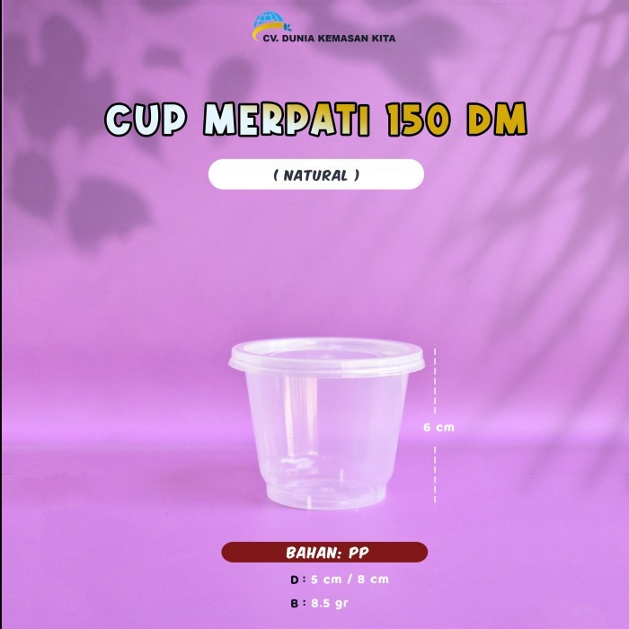 Cup Merpati 150 DM - Cup Yoghurt - Cup Puding - Cup Saos - 150 ml - 1 slop