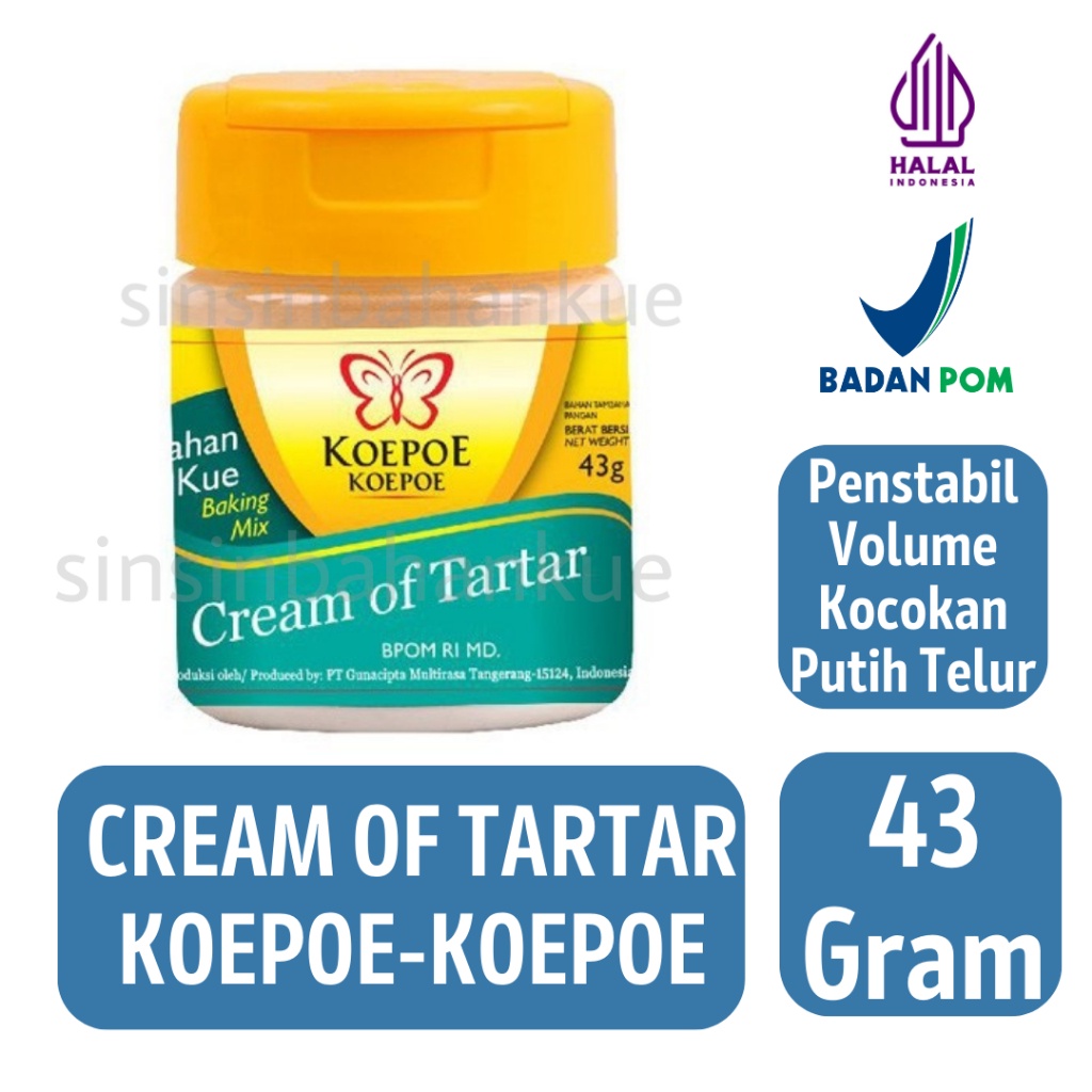 

Cream Of Tartar Koepoe-Koepoe [43 Gram]