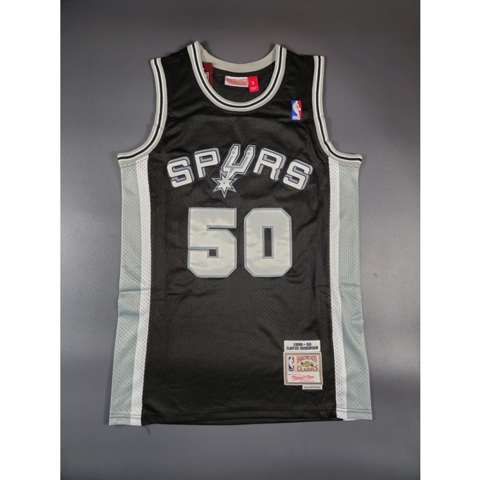 Baju Jersey Basket Classic David Robinson San Antonio Spurs Hitam