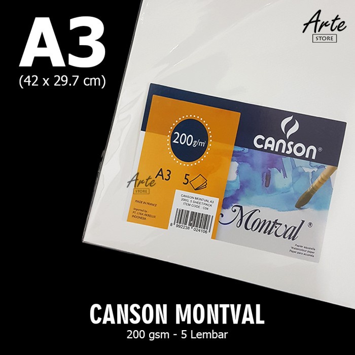 

Canson Montval Watercolor A3 (200 gsm)