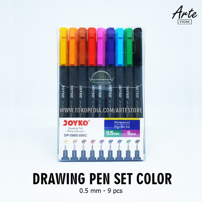 

Drawing Pen Joyko Warna isi 9 pcs