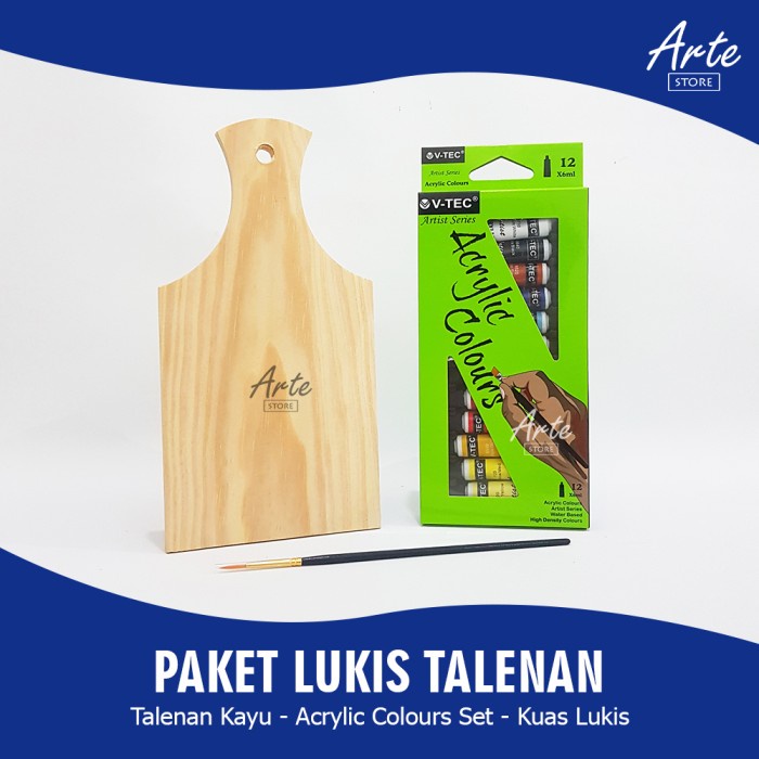 

PAKET LUKIS TALENAN (Talenan, Cat Acrylic, dan Kuas)