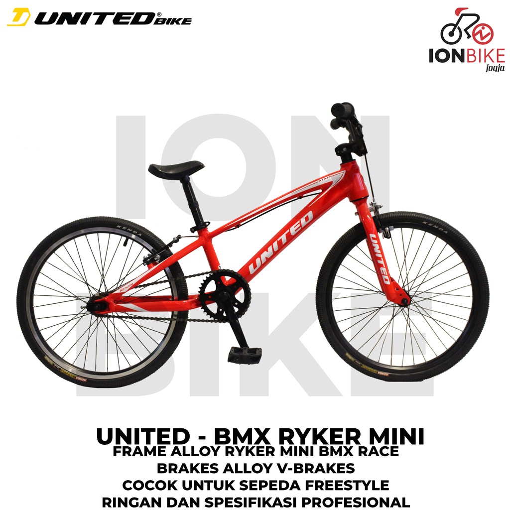 Sepeda BMX 20 United Ryker Mini Alloy Race Bike Terbaru Murah Anak Competition Kompetisi Lomba Free 