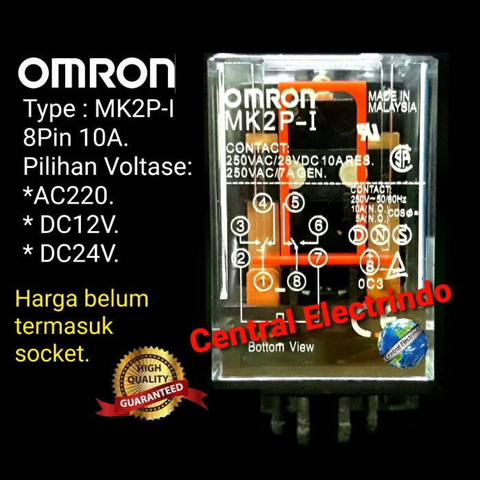 ✨Murah✨ -Relay Omron MK2P 8 PIN. - DC 12V