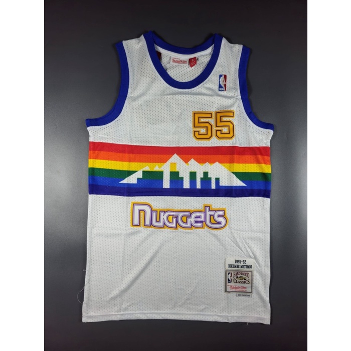 Baju Jersey Basket Classic Dikembe Mutombo Denver Nuggets Putih - DENVER NUGGETS PUTIH MUTOMBO #55