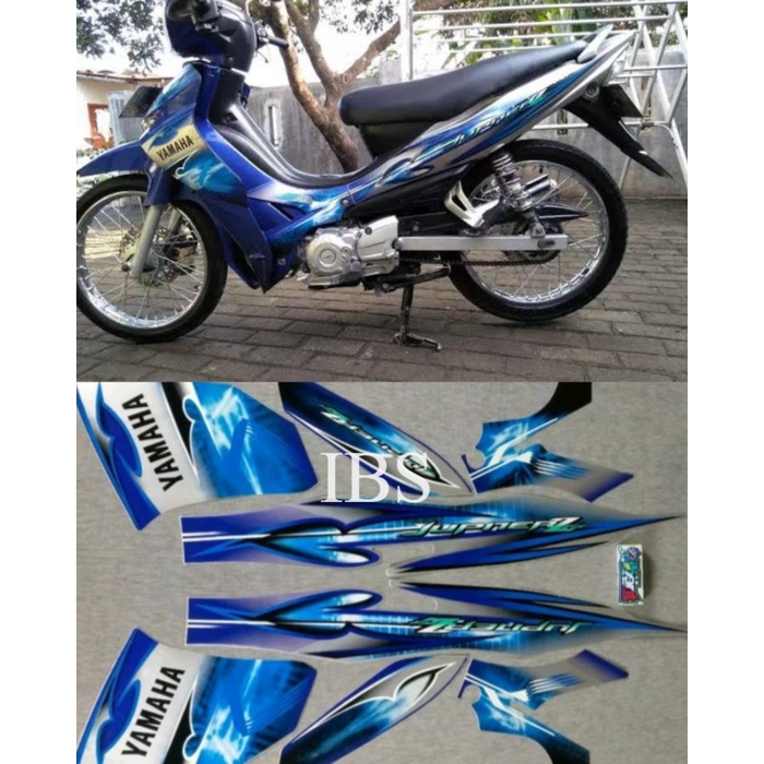 STRIPING JUPITER Z BIRU 2008 2009 LIS STANDAR ORI YAMAHA POLET