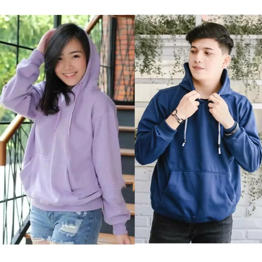 Baju Sweater Wanita Kaos Oblong OOTD Lengan Panjang Hoodie Pria Polos  Tebal Premium Kekinian Murah