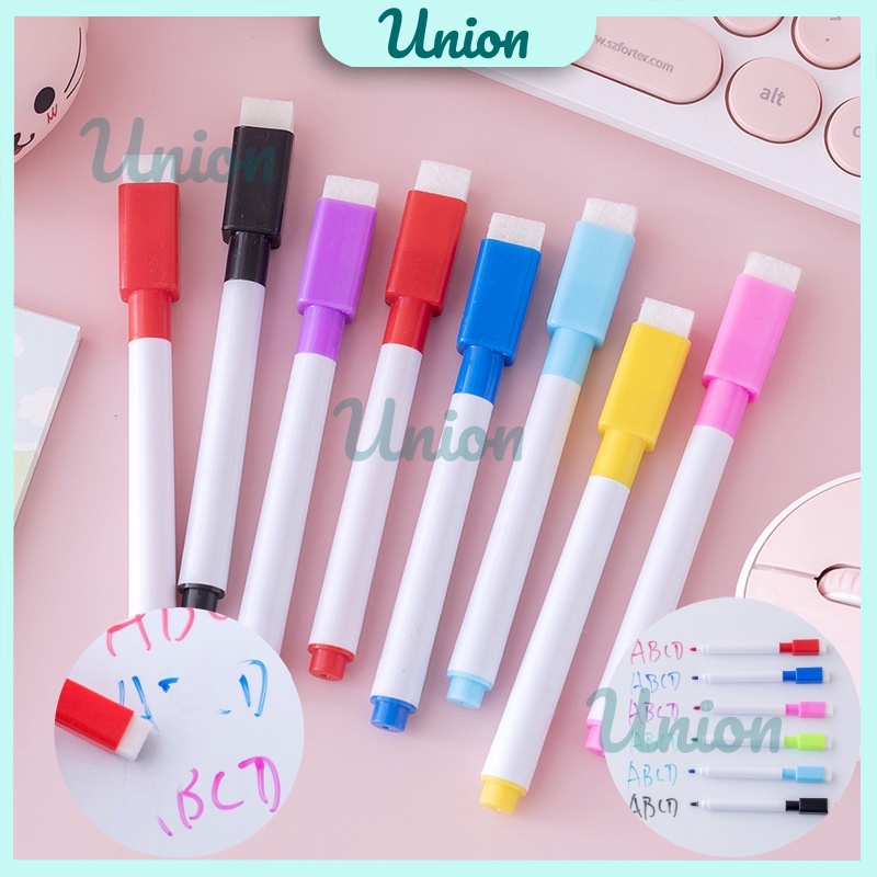 

Union-Clean Whiteboard Marker / Mini Warna Warni Wip / Spidol 2 In 1 Dengan Penghapus / Spidol Wipe&Clean Activity Book/Anak Spidol / Spidol Papan Tulis