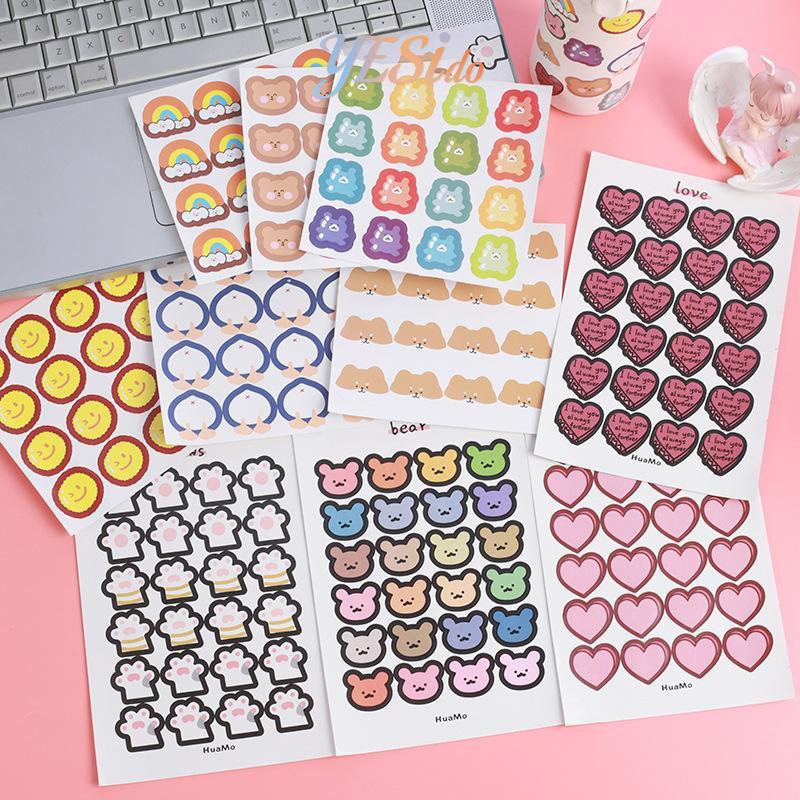 

COD✨1 stiker gaya korea saku beruang pelangi lucu -YES