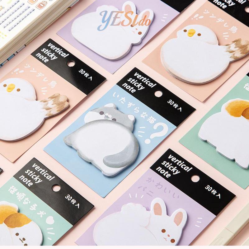 

COD✨30lembar Kartun Lucu Seri Berbentuk Hewan Peliharaan Vertikal Sticky Notes Anak Portable Robek Kertas Catatan-YES