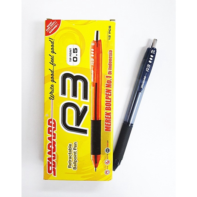 

Standard Ballpoint R3 Isi 12 Ink Black