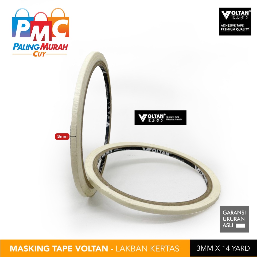 

Masking Tape / Kertas Lem 3mm x 14 Yard / Masking Tape Air brush