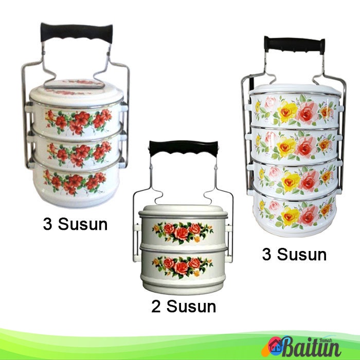 Baitun Rantang Makanan Susun Ideal KSI [Diameter 14 cm] / Rantang 4 Susun 3 Susun 2 Susun / Rantang 