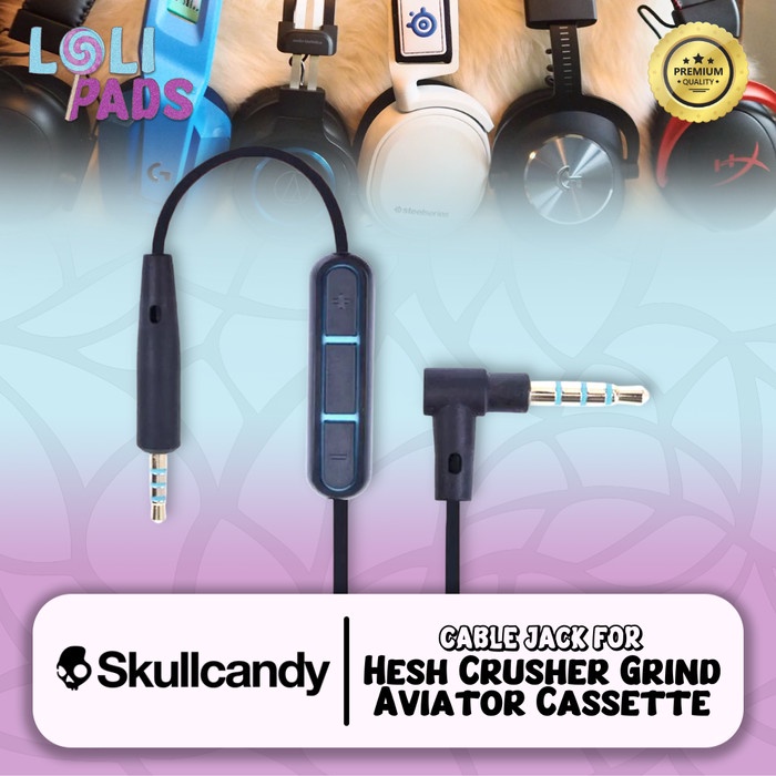 Cable Jack Headphone Skullcandy Hesh Crusher Grind Aviator Cassette