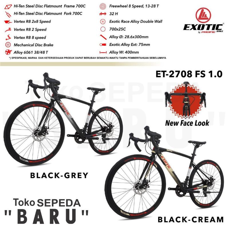TB - Sepeda Balap Roadbike EXOTIC ET-2708 FS 1.0