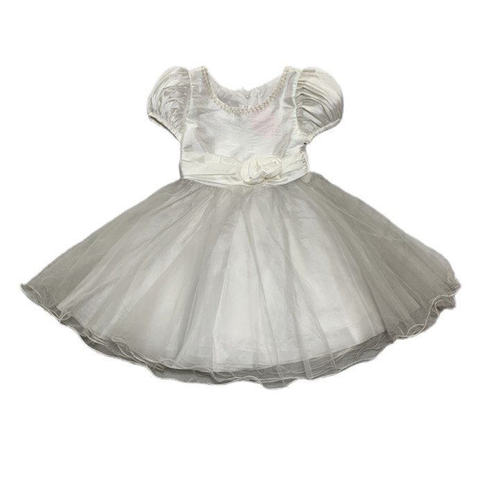 Dress Pesta Anak Perempuan Lengan Pendek Girl Party Dress Tutu Putih Fashion Import