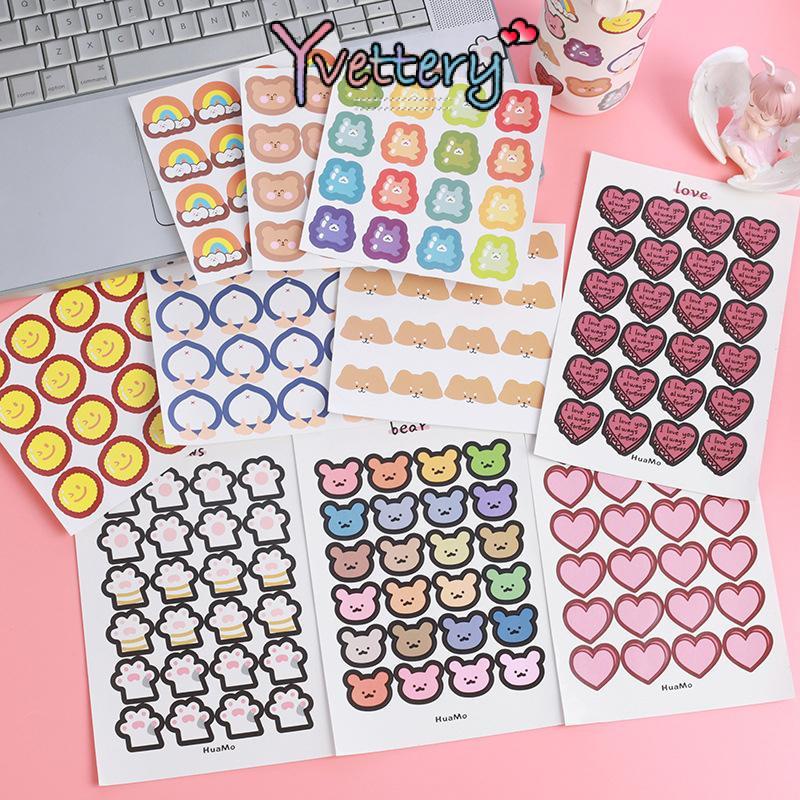 

❤️COD 1 stiker gaya korea saku beruang pelangi lucu -Yy