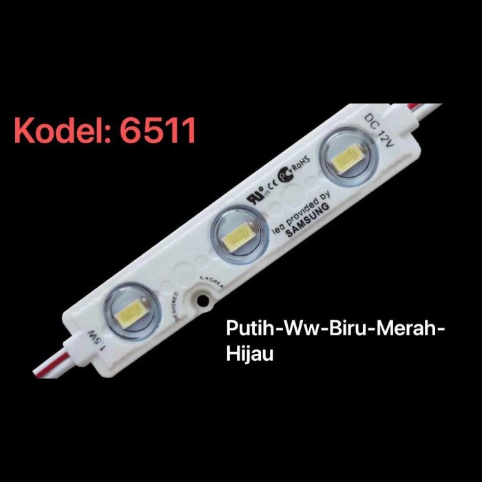Lampu LED MODULE SAMSUNG 12V LED MODUL 1,5W 3 MATA IP68 1,5 WATT FULL
