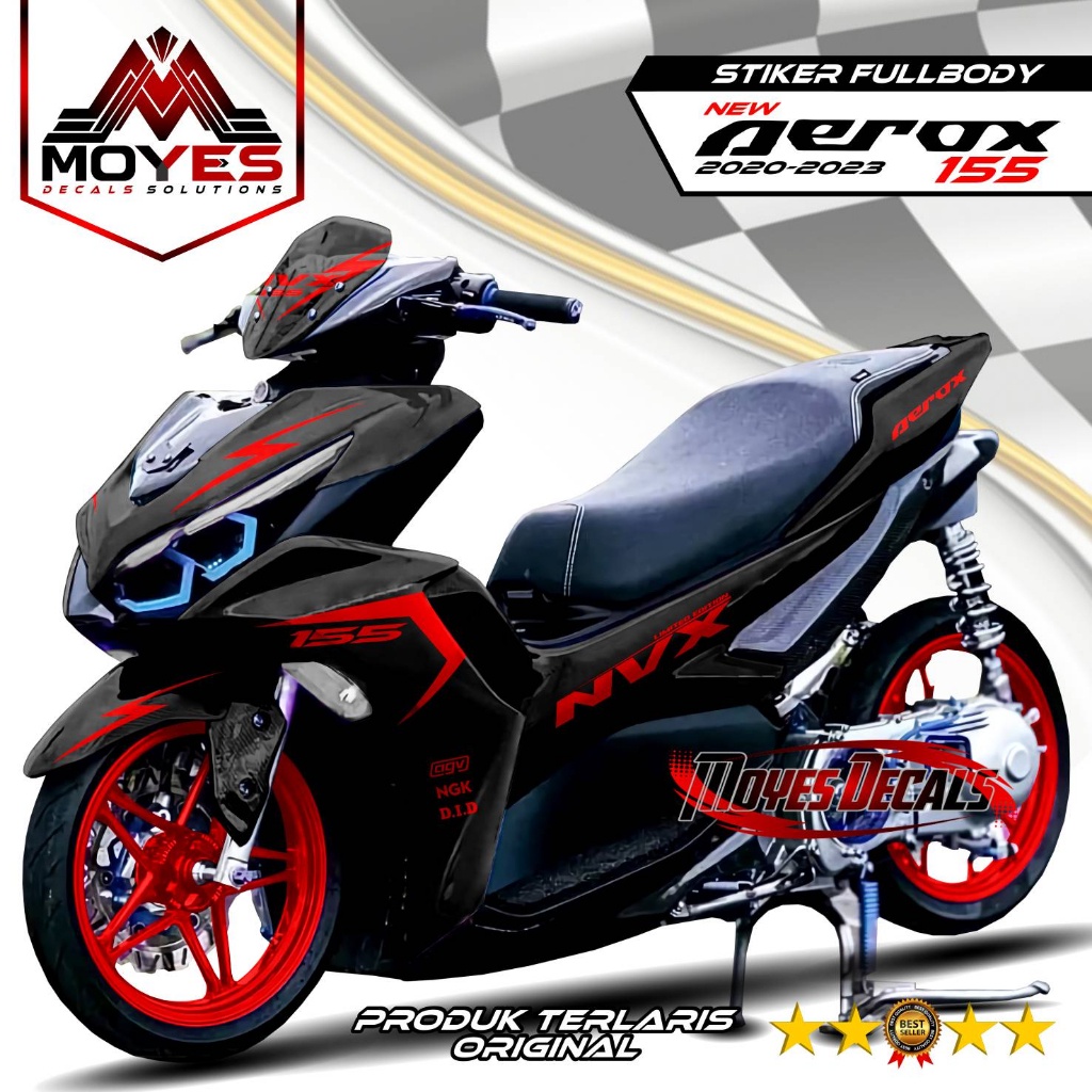 TERBARU... Decal Aerox new 155 Connected Fullbody - Sticker Aerox 155 Motif Keyless 2021 2022 2023