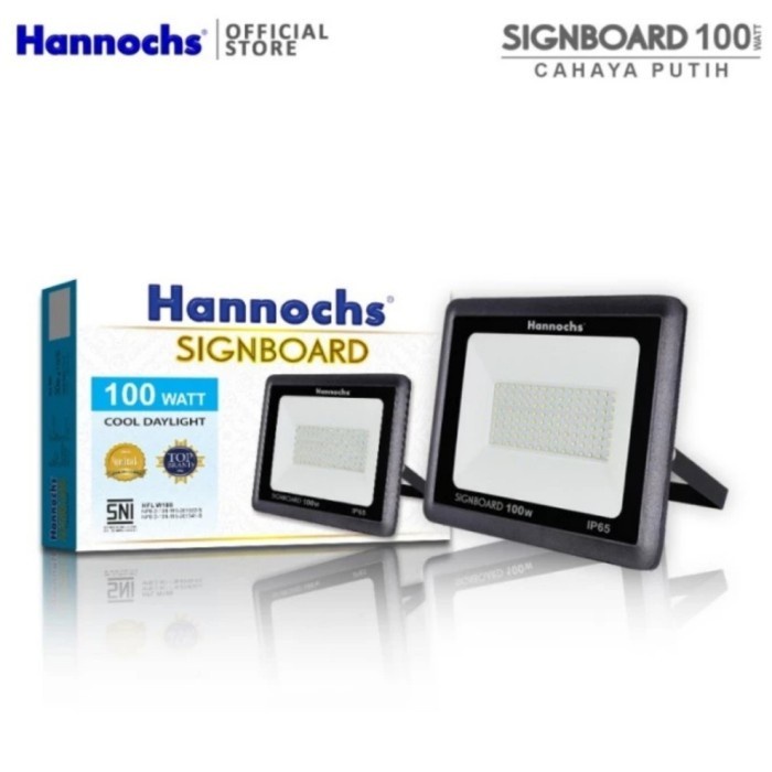 Hannochs lampu sorot LED Flood Light Signboard 100 watt cahaya putih