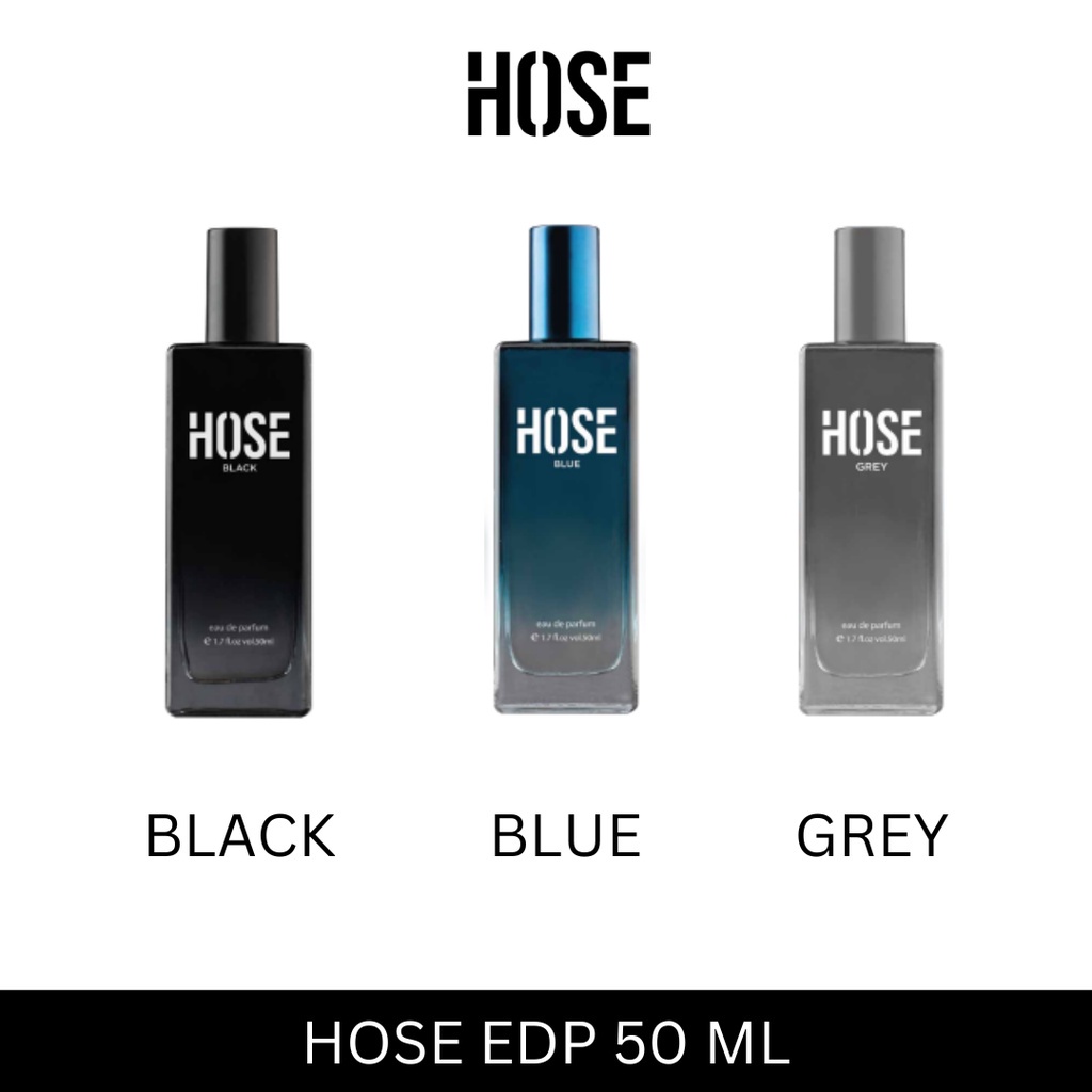 HOSE EDP Black Blue Grey 50 ml | Parfum Pria HOSE Eau De Parfum