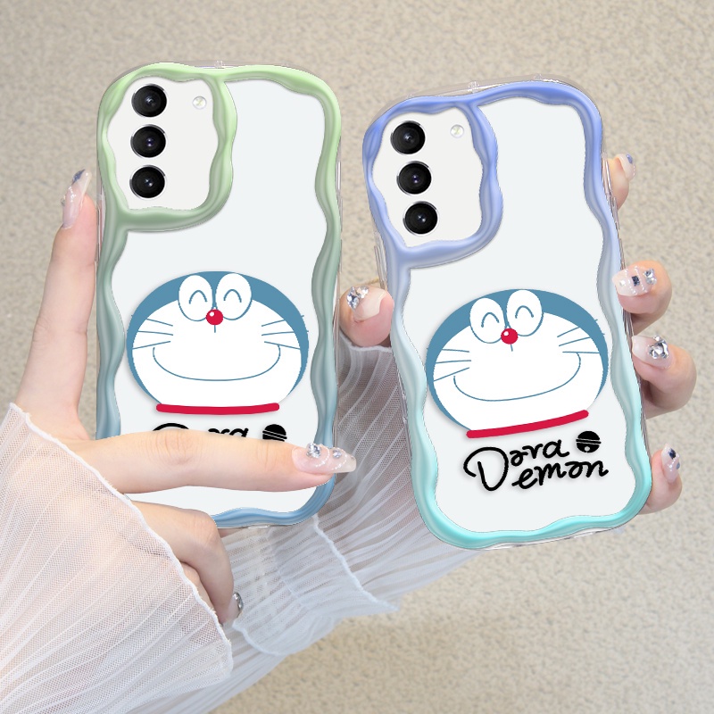 POPCASE For Samsung Softcase For Samsung Galaxy S21 5G Case Casing Hp Senyum Doraemon Popular Wavy C