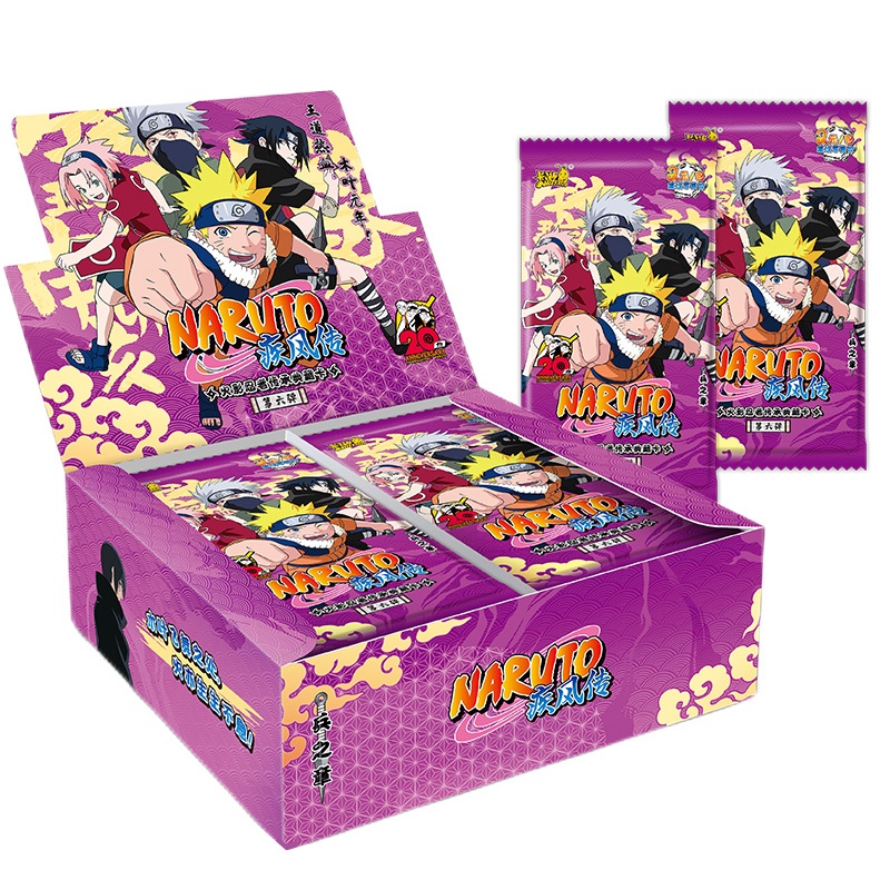 TK95BF Kartu Naruto Uzumaki Sasuke Ninja Hobi Koleksi Game Kartu Langka Box Anime Figure Flash Card Untuk Mainan Anak