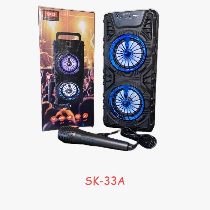 BUY SPEAKER BLUETOOTH + MIC KARAOKE SK-33 WIRELESS PORTABLE SPEAKER SK33